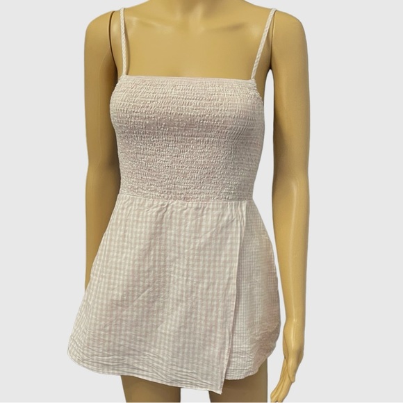 Urban Outfitters Dresses & Skirts - URBAN OUTFITTERS pink checkered skort romper size Small